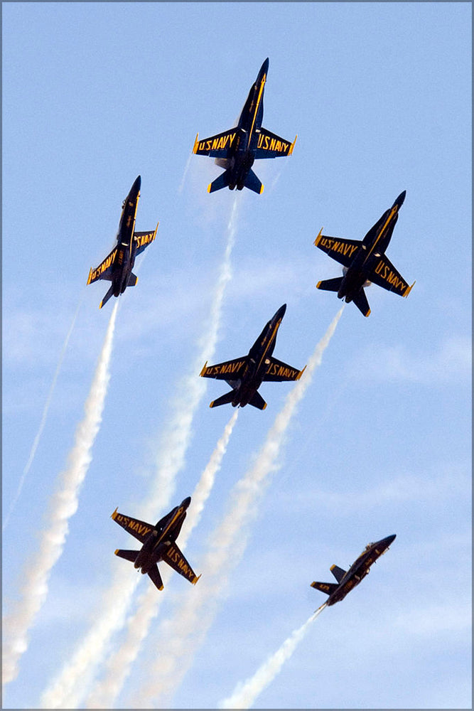 24"x36" Gallery Poster, Blue Angels performs the Fleur De Lis