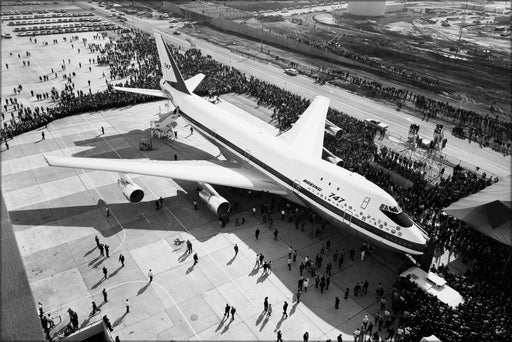 24"x36" Gallery Poster, Boeing 747, being displayed to the public for the first time 1968