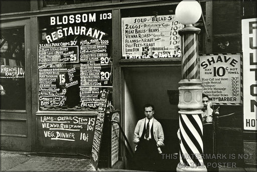 24"x36" Gallery Poster, Bowery restaurant in 1935,