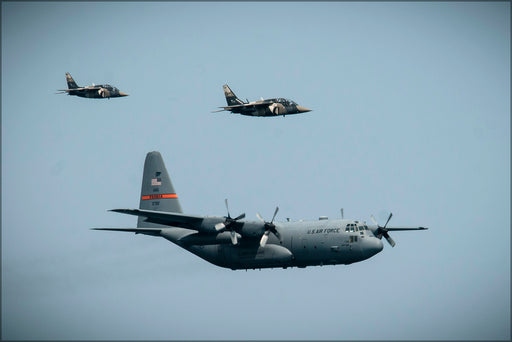 24"x36" Gallery Poster, C-130 Hercules 182nd Airlift Wing, Canadian Alpha Jets