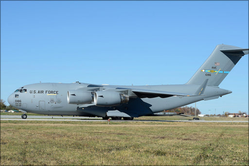24"x36" Gallery Poster, C-17A Globemaster III of the 3rd Airlift Squadron
