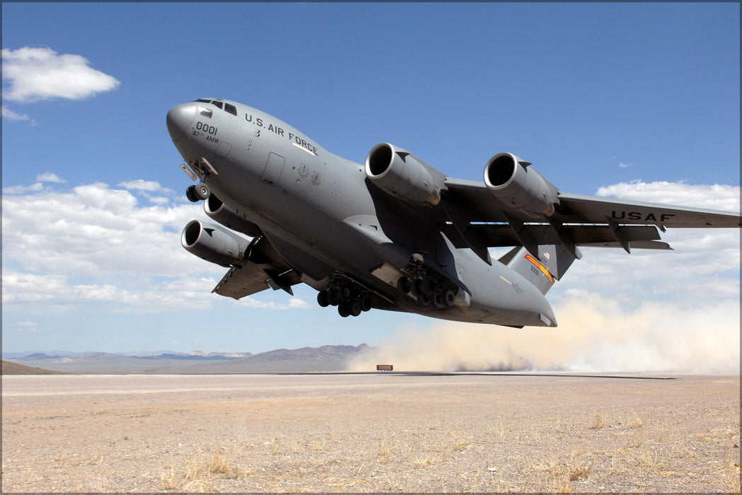 24"x36" Gallery Poster, C-17 Globemaster III 97th Air Mobility Wing, Altus afb