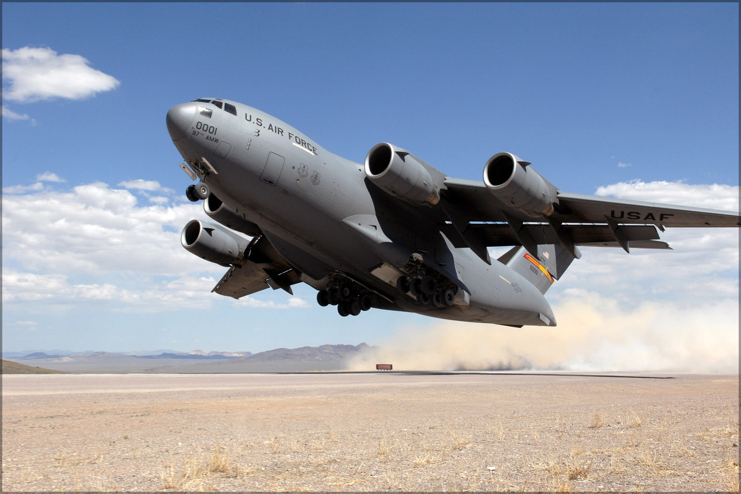 24"x36" Gallery Poster, C-17 Globemaster III 97th Air Mobility Wing, Altus afb