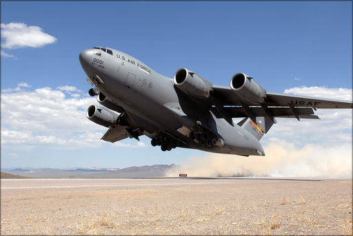 24"x36" Gallery Poster, C-17 Globemaster III 97th Air Mobility Wing, Altus afb