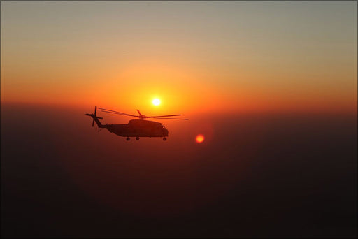 24"x36" Gallery Poster, CH-53 sea stallion Flying a Mission in Afghanistan