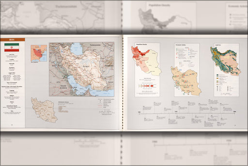 24"x36" Gallery Poster, CIA MAP OF iran p2