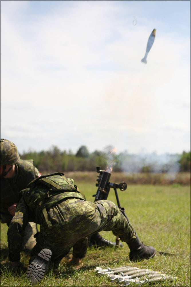 24"x36" Gallery Poster, Canadian Forces 60 mm Mortar