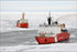 24"x36" Gallery Poster, Canadian U.S. coast guard ice breakers Louis S. St Laurent Healy