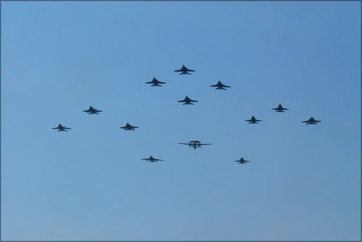 24"x36" Gallery Poster, Carrier Air Wing One Four (CVW-14) & USS Ronald Reagan (CVN 76)