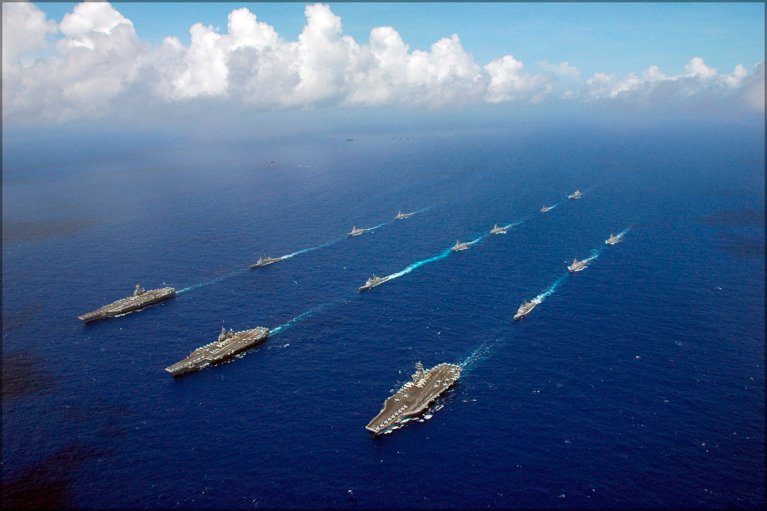 24"x36" Gallery Poster, Carrier Strike Group uss kitty hawk ronald reagan abraham lincoln