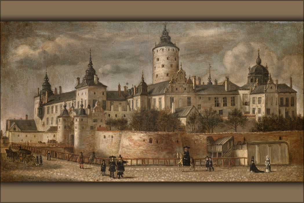 24"x36" Gallery Poster, Castle Tre Kronor Stockholm Sweden 1661 by Govert Camphuysen