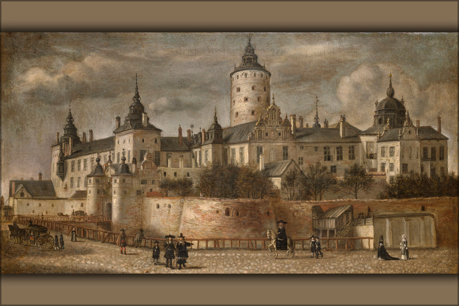 24"x36" Gallery Poster, Castle Tre Kronor Stockholm Sweden 1661 by Govert Camphuysen