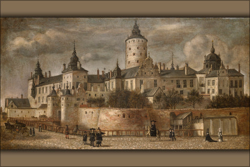 24"x36" Gallery Poster, Castle Tre Kronor Stockholm Sweden 1661 by Govert Camphuysen