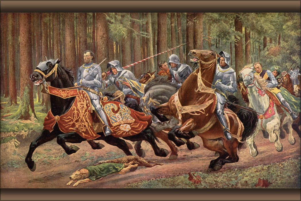 24"x36" Gallery Poster, Charles the bold flight after the battle of Grandson 1894