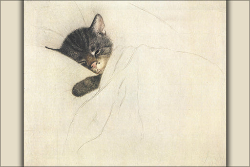 24"x36" Gallery Poster, Chessie the Railroad Kitten by Guido Gruenewald c1933