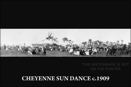 24"x36" Gallery Poster, Cheyenne sun dancer c1909