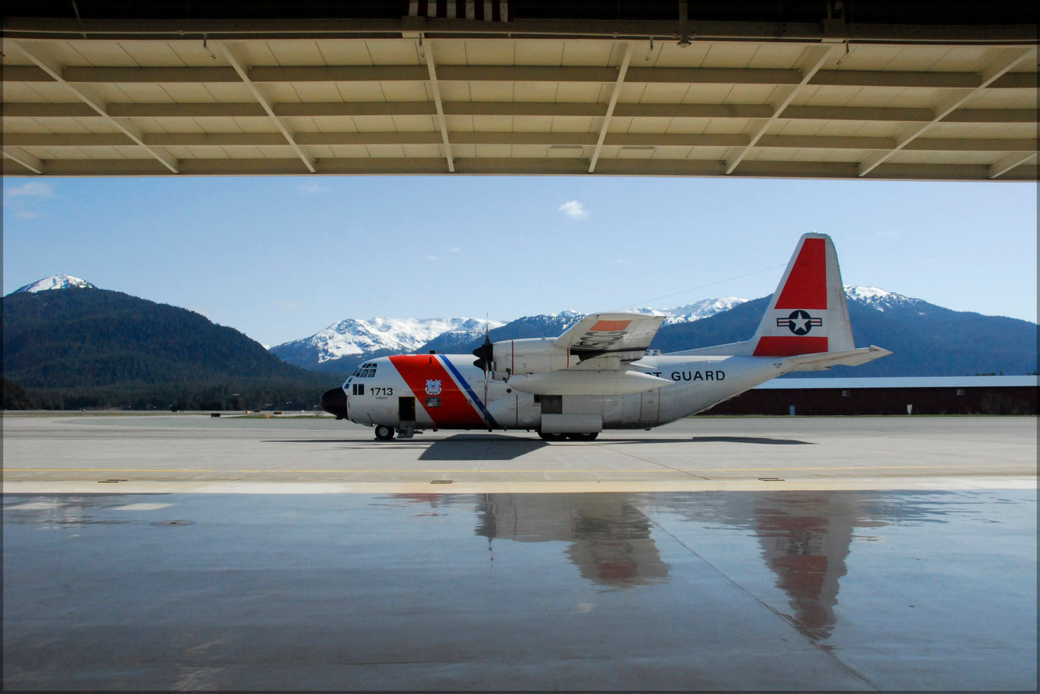 24"x36" Gallery Poster, Coast Guard HC-130 Hercules Juneau, Alaska