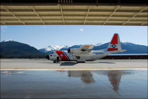 24"x36" Gallery Poster, Coast Guard HC-130 Hercules Juneau, Alaska