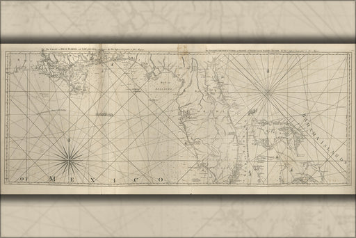 24"x36" Gallery Poster, Coast map Florida & Louisiana & Bahamas 1777 p2