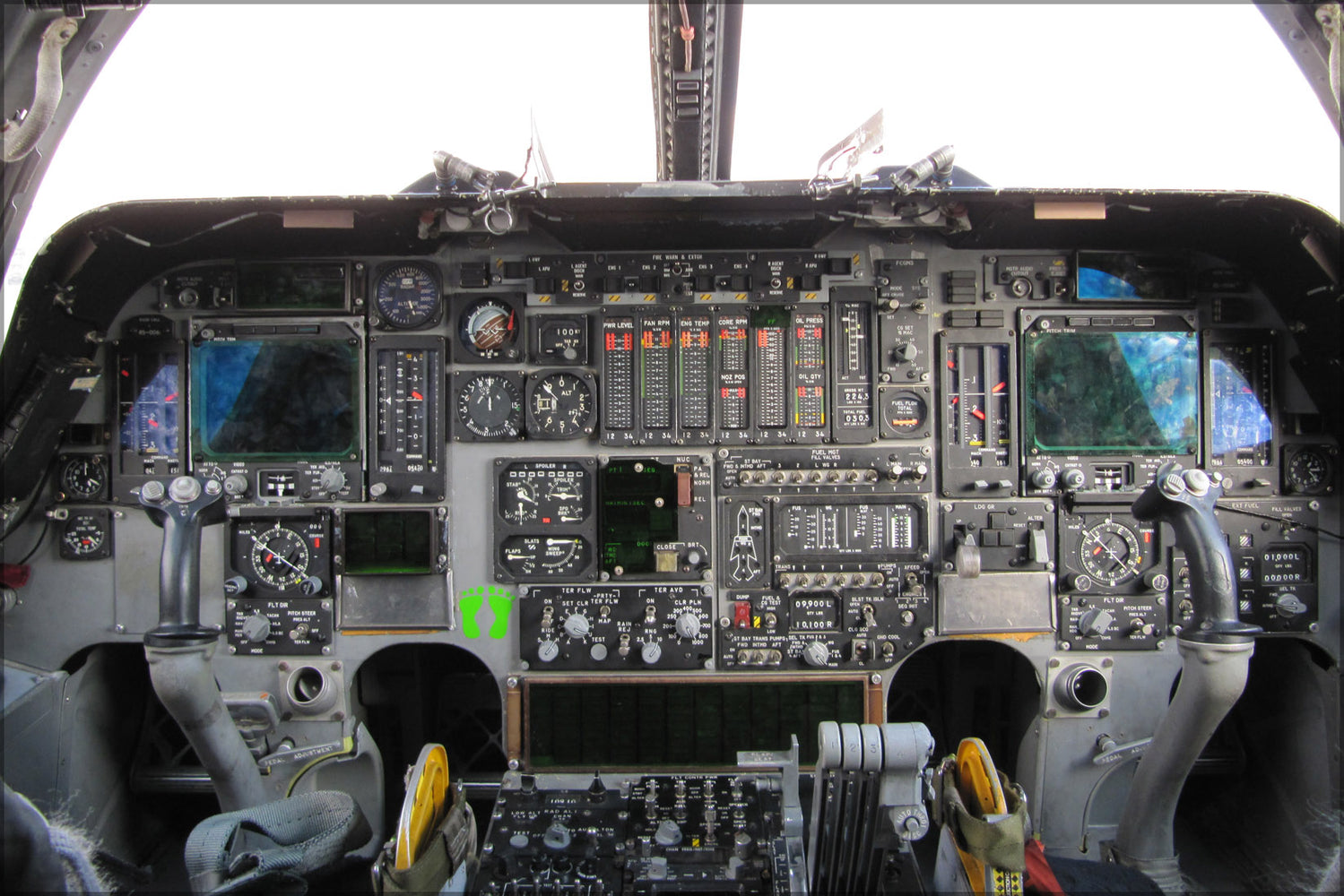 24"x36" Gallery Poster, Cockpit of the B-1 Lancer cockpit