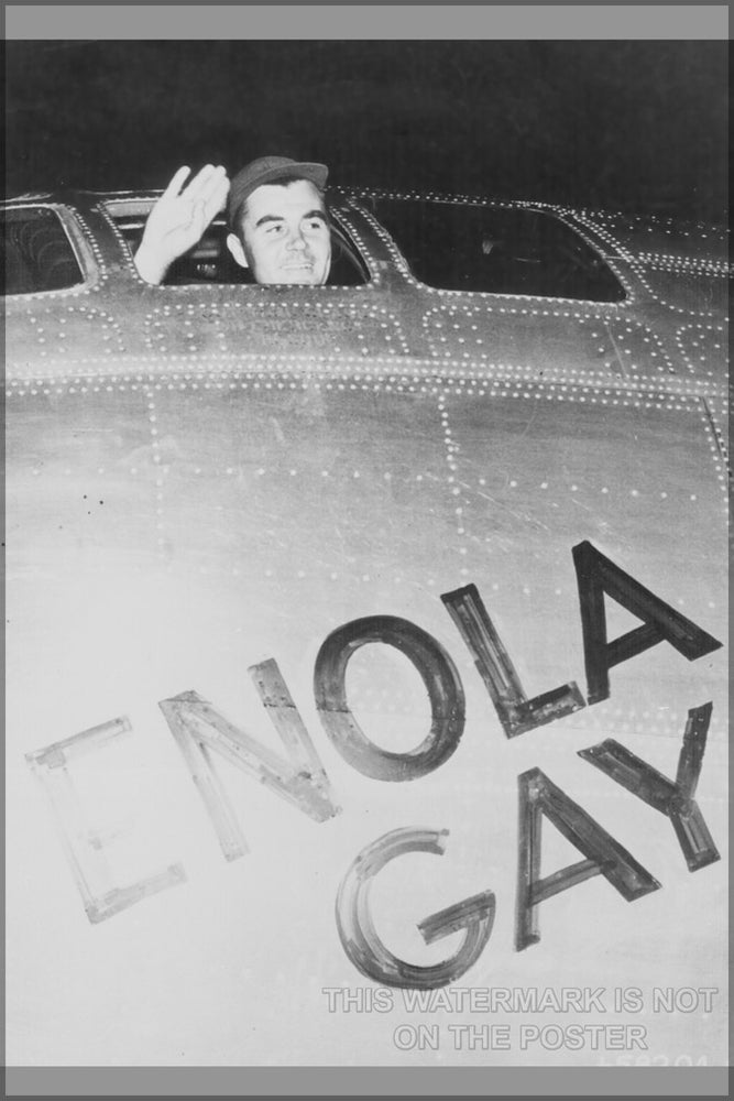 24"x36" Gallery Poster, Colonel Paul Tibbets pilot of the ENOLA GAY, the plane that dropped the atomic bomb on Hiroshima