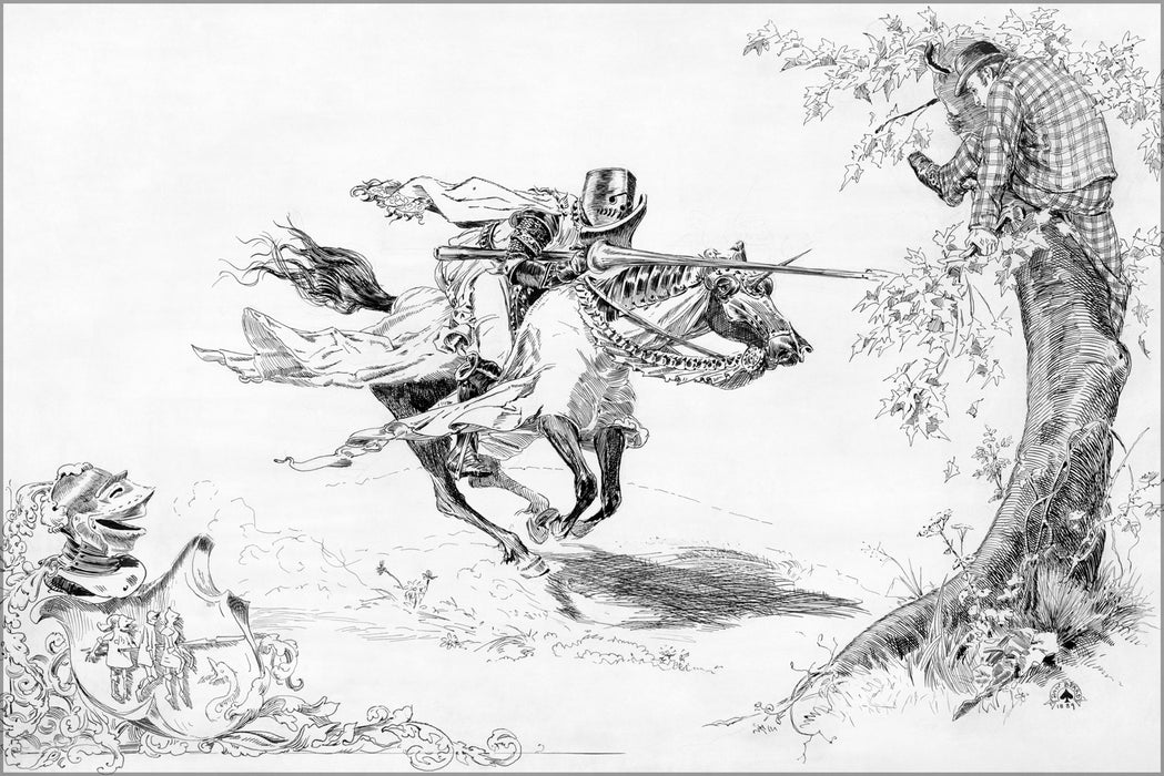 24"x36" Gallery Poster, Connecticut Yankee in King Arthur's Court mark twain 1889