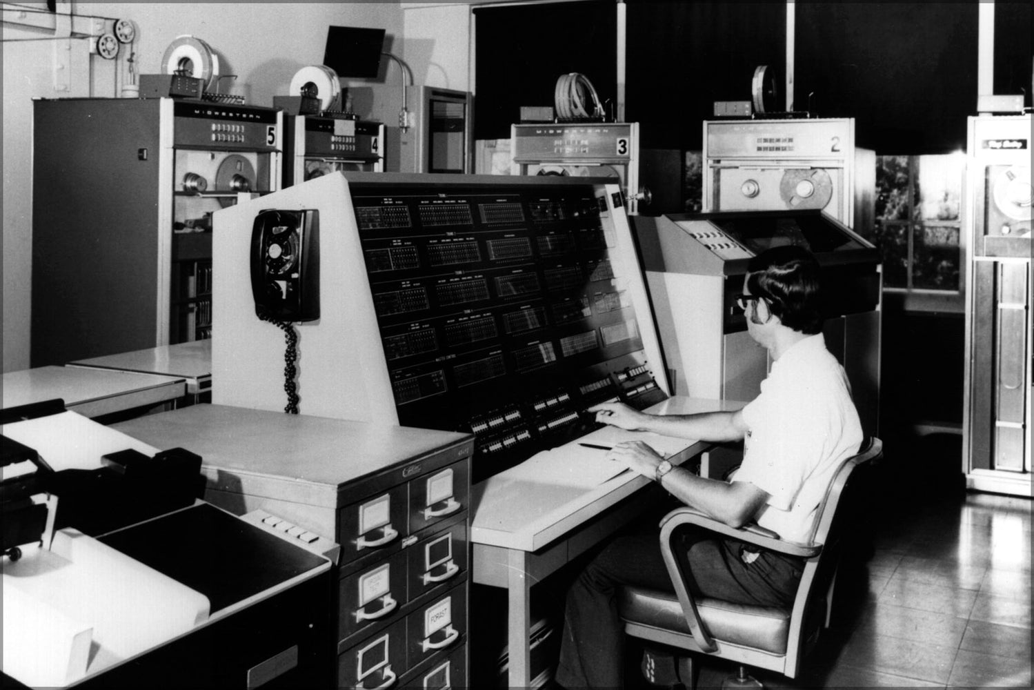 24"x36" Gallery Poster, Console of BRLESC-II computer, u.s. army