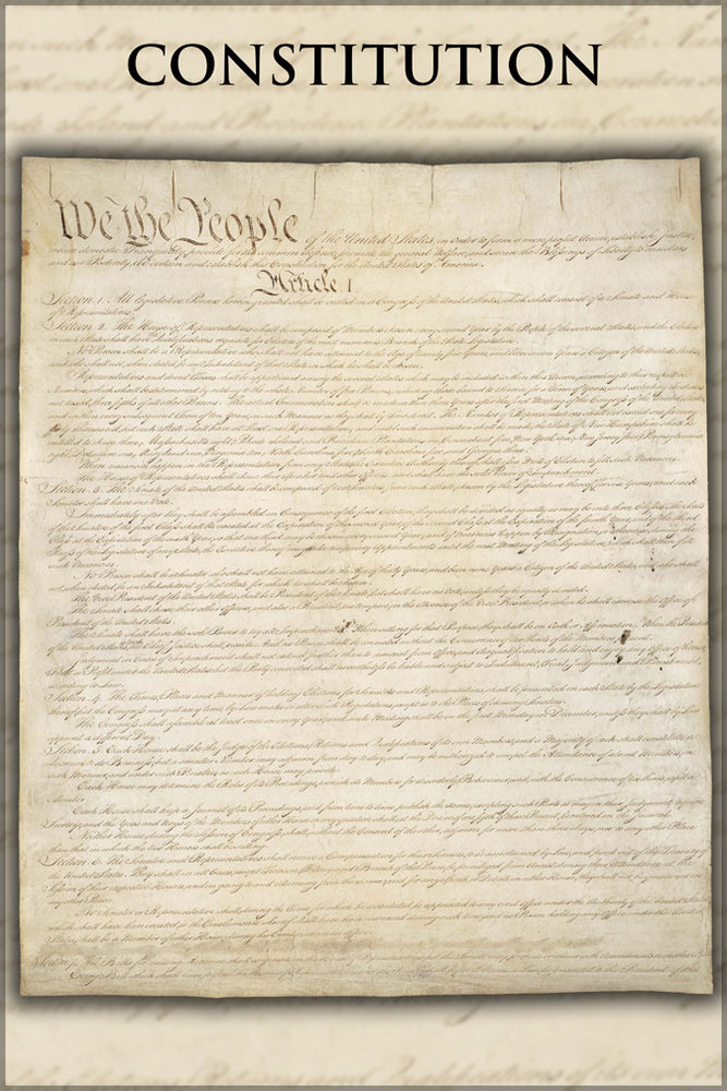 24"x36" Gallery Poster, Constitution of the United States