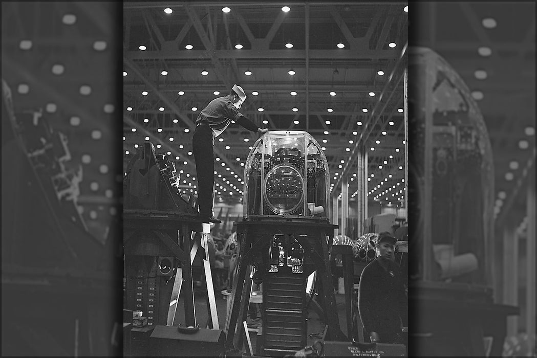24"x36" Gallery Poster, Construction of aircraft at the Glenn L. Martin plant at Baltimore, MD 1943