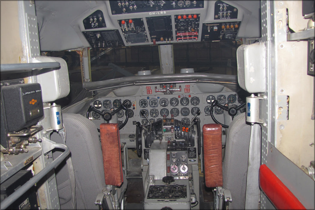 24"x36" Gallery Poster, Convair 340 440 Metropolitan cockpit