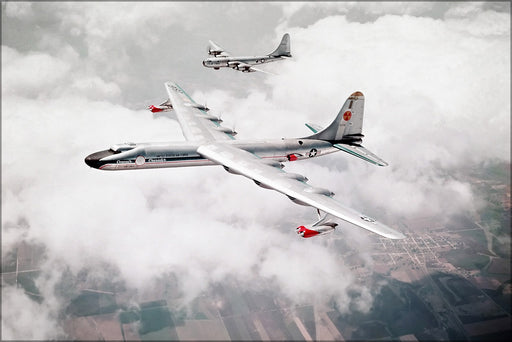 24"x36" Gallery Poster, Convair NB-36H Peacemaker Boeing B-50 Superfortress 1957