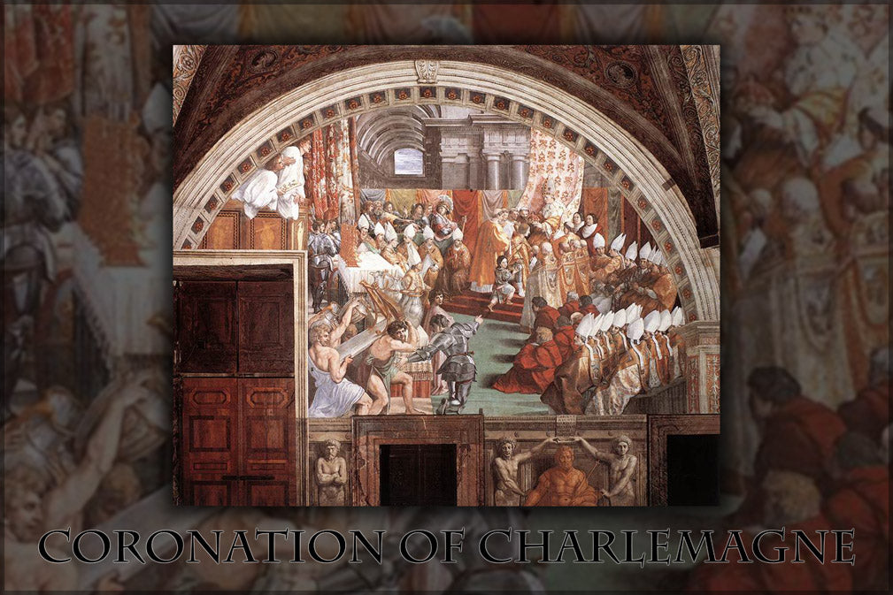 24"x36" Gallery Poster, Coronation of Charlemagne, by assistants of Raphael , circa 1516-1517