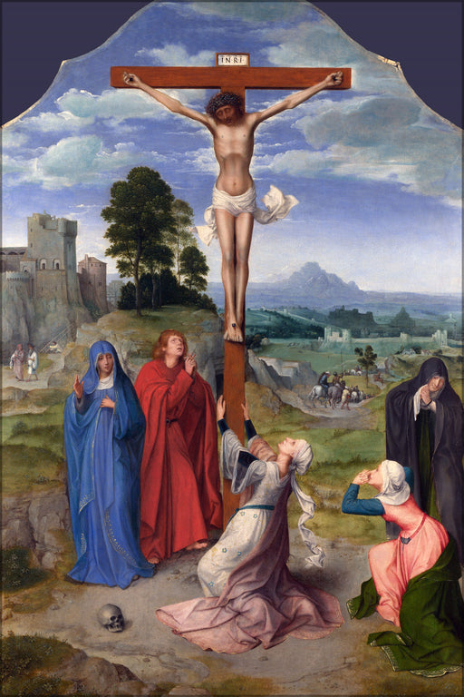 24"x36" Gallery Poster, Crucifixion of jesus christ by Quentin Massys after 1515