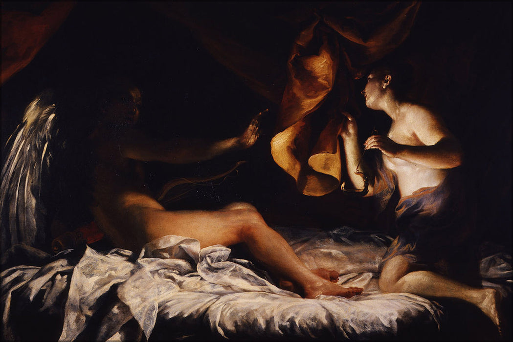 24"x36" Gallery Poster, Cupid and Psyche by Giuseppe Maria Crespi, 1707-1709