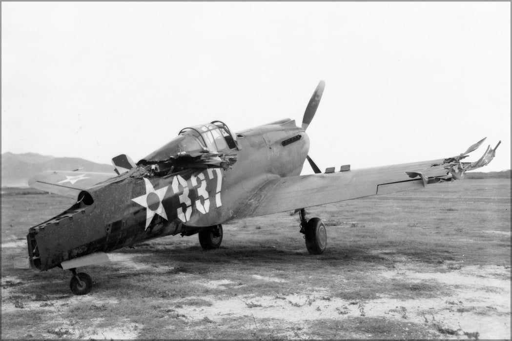 24"x36" Gallery Poster, Curtiss P-40 warhawk after attack on pearl harbor 7 December 1941