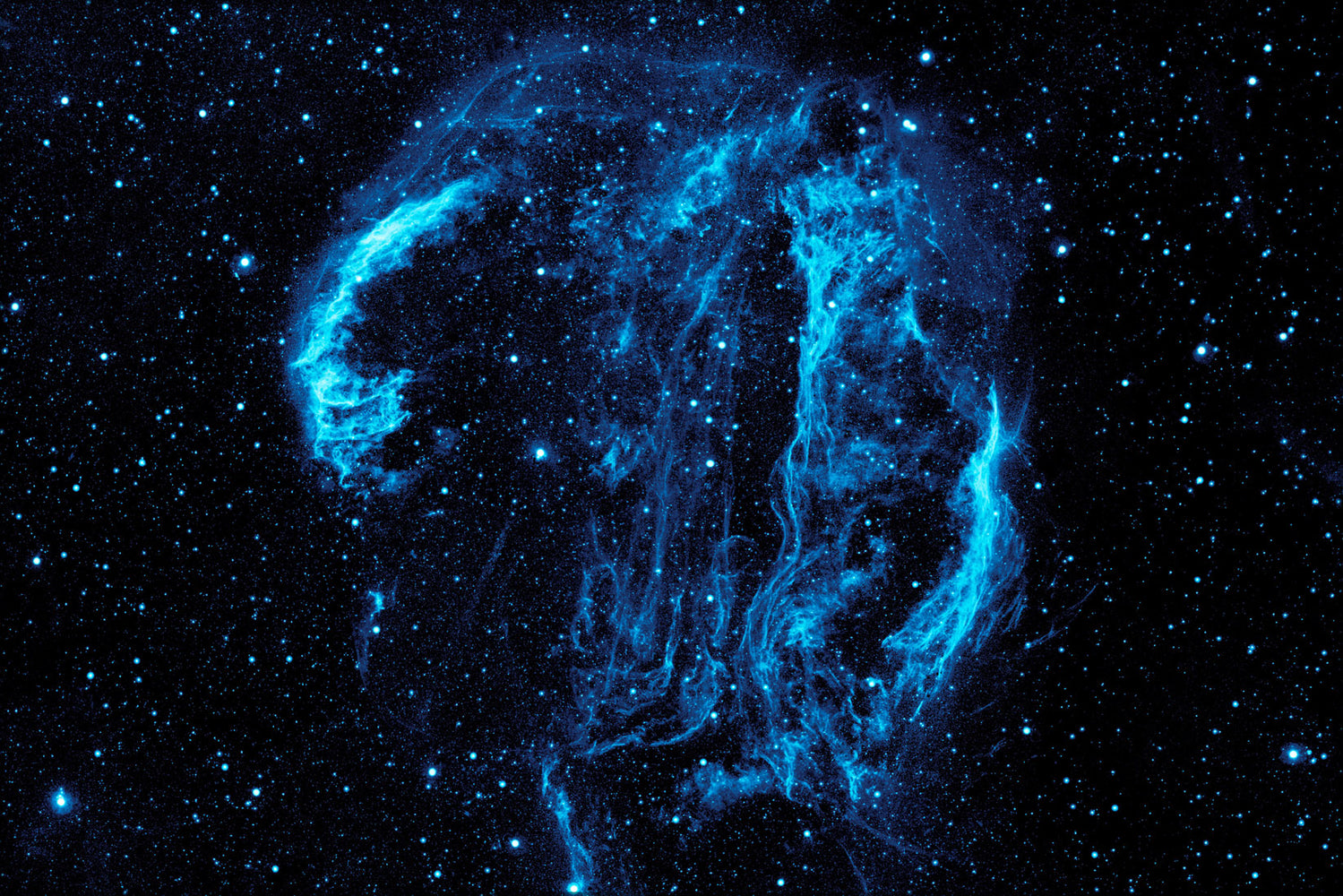 24"x36" Gallery Poster, Cygnus Loop Nebula, taken by Galaxy Evolution Explorer