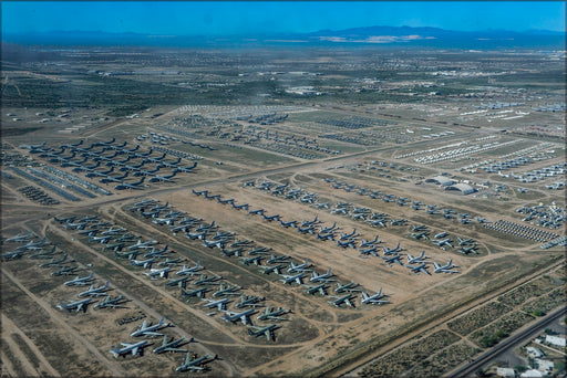 24"x36" Gallery Poster, Davis-Monthan Air Force Base boneyard Tucson, Arizona