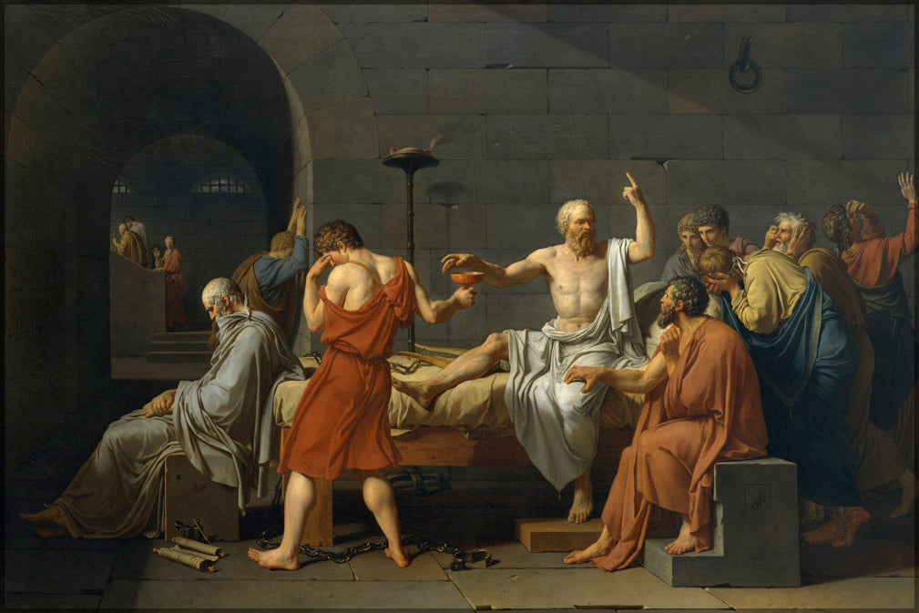 24"x36" Gallery Poster, Death of Socrates (1787)