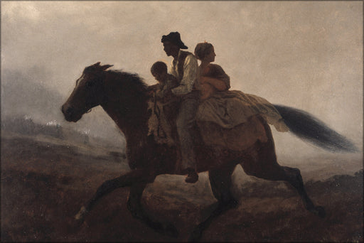 24"x36" Gallery Poster, Eastman Johnson - A Ride for Liberty -- The Fugitive Slaves 1862