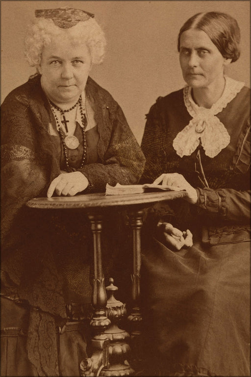 24"x36" Gallery Poster, Elizabeth Cady Stanton and Susan B. Anthony 1870