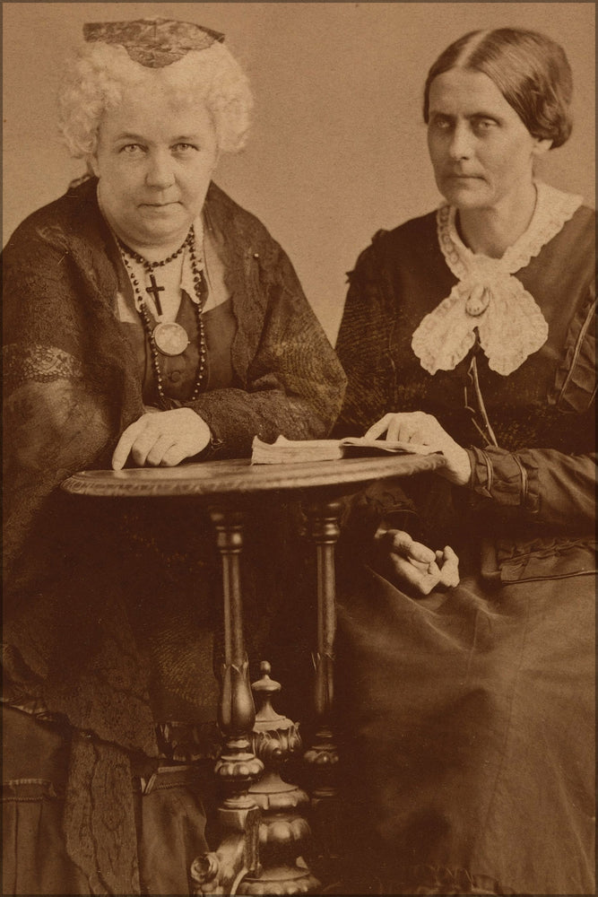 24"x36" Gallery Poster, Elizabeth Cady Stanton and Susan B. Anthony 1870