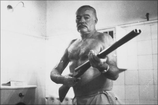 24"x36" Gallery Poster, Ernest Hemingway at the Finca Vigia, Cuba 1959