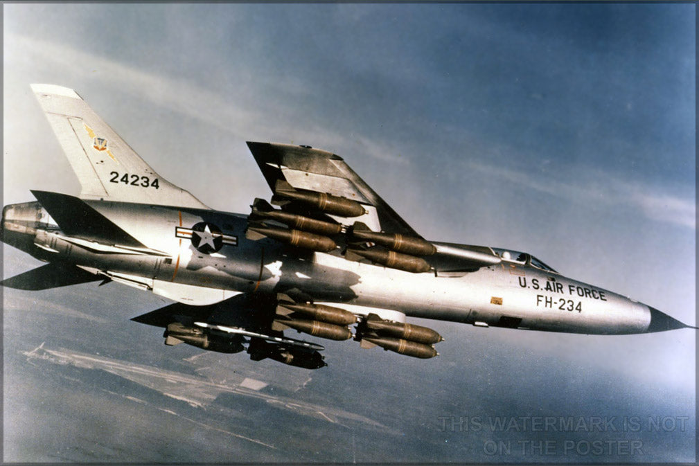 24"x36" Gallery Poster, F-105 Thunderchief