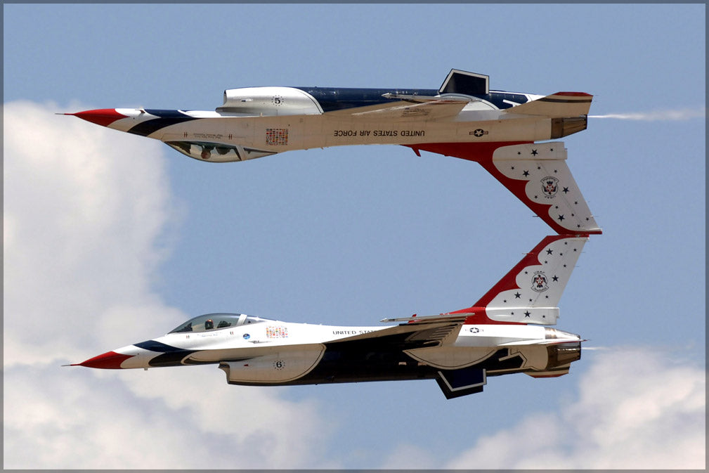 24"x36" Gallery Poster, F-16 Fighting Falcon u.s. air force thunderbirds
