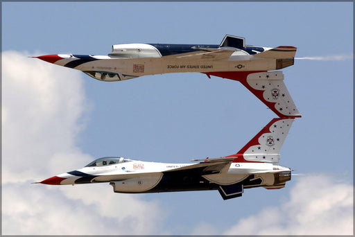 24"x36" Gallery Poster, F-16 Fighting Falcon u.s. air force thunderbirds