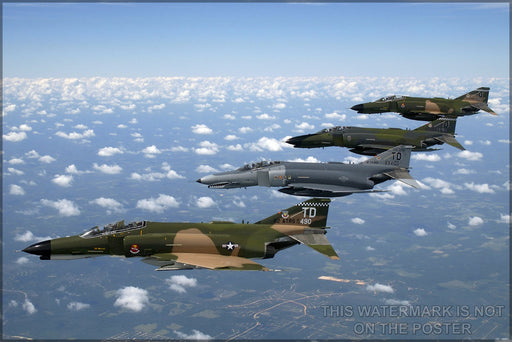 24"x36" Gallery Poster, F-4 Phantom II fighter aircraft heritage flight