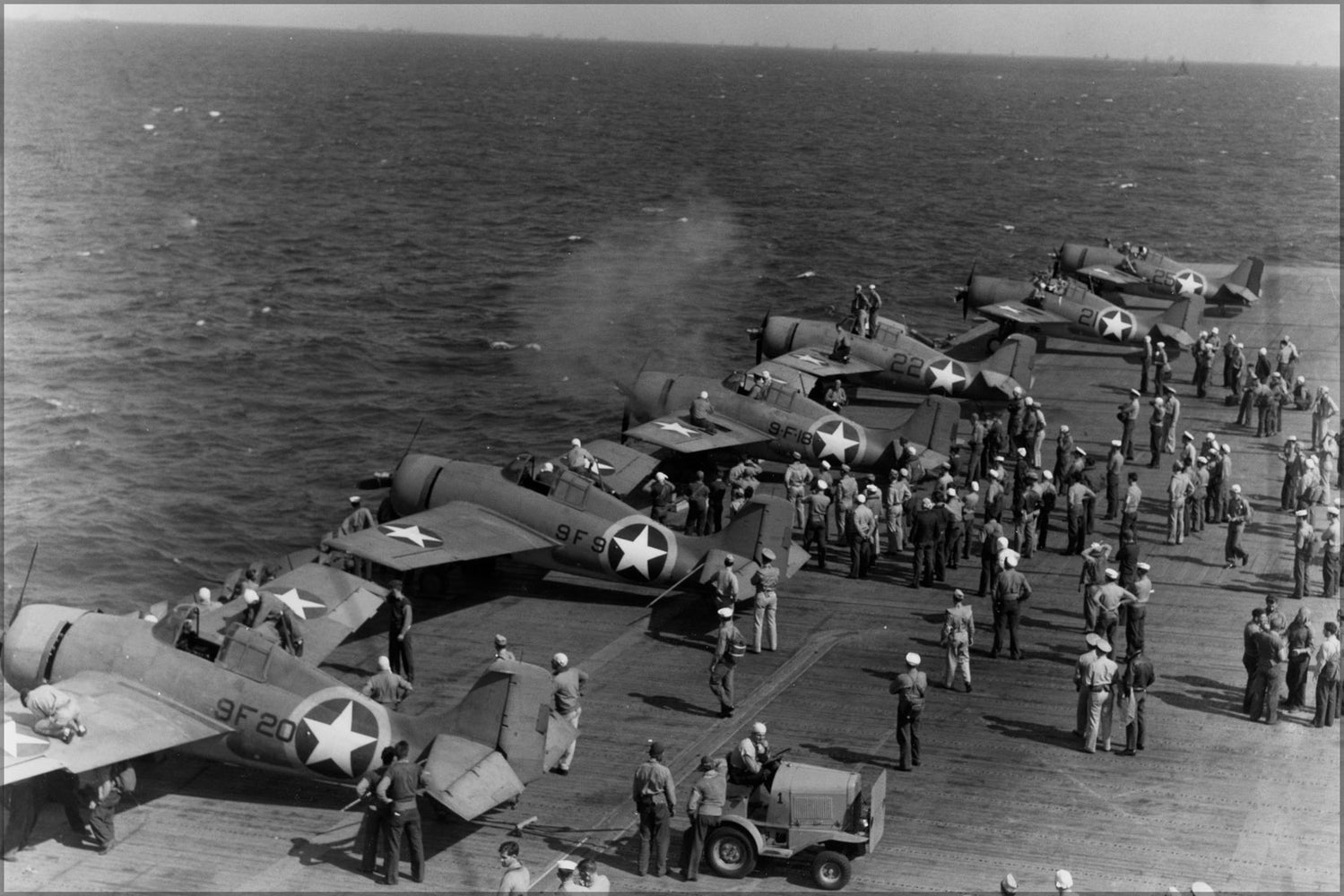 24"x36" Gallery Poster, F4F-4 Wildcat VF-9 and VF-41, USS Ranger (CV-4) 1942