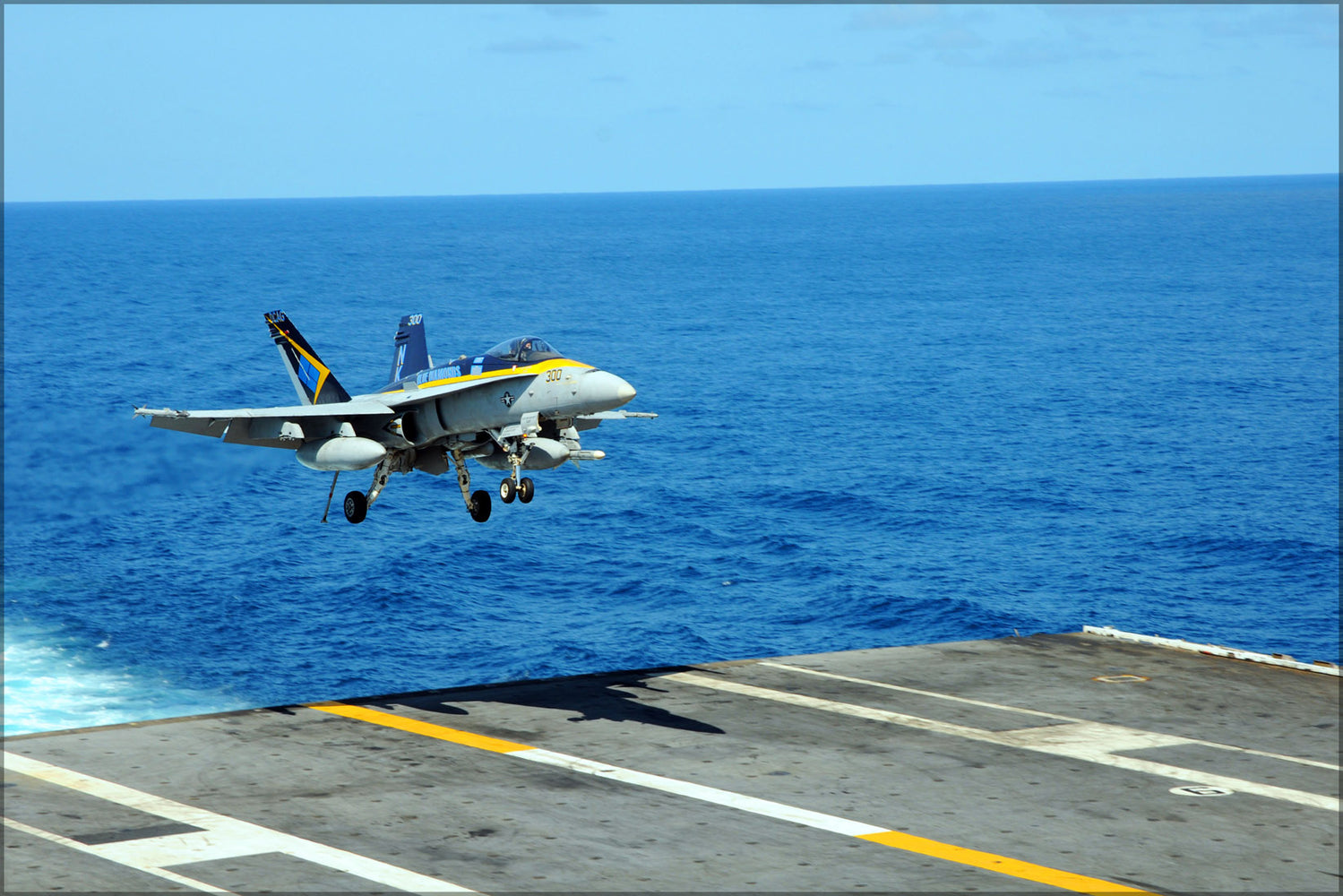 24"x36" Gallery Poster, FA-18C f-18 Hornet aircraft carrier USS Ronald Reagan (CVN 76)