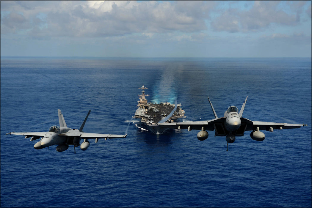24"x36" Gallery Poster, FA-18E Super Hornet f-18 USS John C. Stennis (CVN 74)