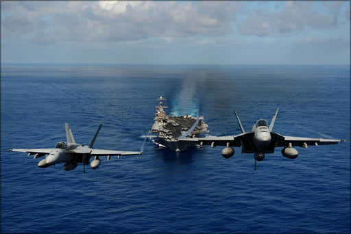 24"x36" Gallery Poster, FA-18E Super Hornet f-18 USS John C. Stennis (CVN 74)